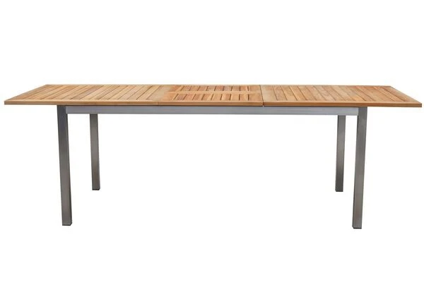 OUTFLEXX Set, Taupe, 180/240 X 100 Cm, Edelstahl/Teak, Ausziehtisch, 4 Stühle Padded, 2 Multipositionssessel – Bild 11