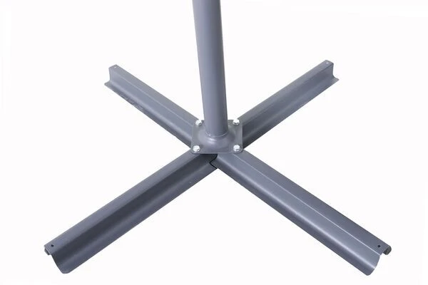 OUTFLEXX Ampelschirm, Anthrazit/creme, Pulverbesch. Aluminium, 250x250cm, Inkl. PlattenstĂ€nder â Bild 10