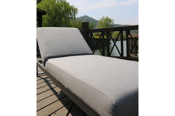 OUTFLEXX Allure Sonnenliege, Flanelle, Alu/Sunbrella, 211 X 74 X 44,5 Cm, Verstellbare Kopfstütze – Bild 10