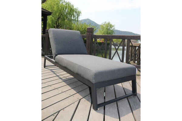 OUTFLEXX Allure Sonnenliege, Flanelle, Alu/Sunbrella, 211 X 74 X 44,5 Cm, Verstellbare Kopfstütze – Bild 11