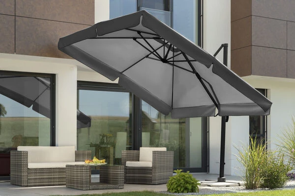 Schneider® SCHNEIDER Rhodos Ampelschirm, Anthrazit, Quadratisch, 300 X 300 Cm – Bild 11