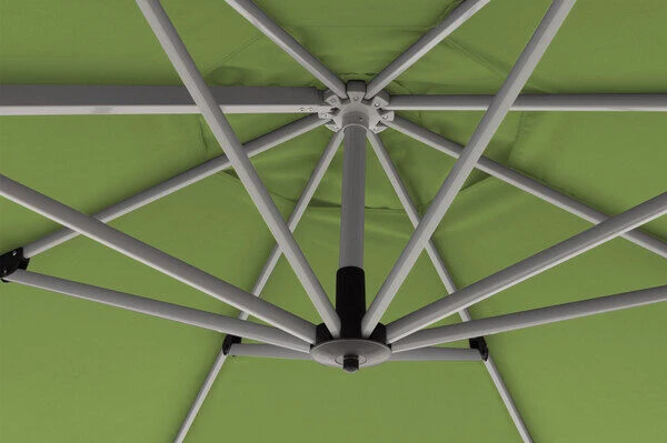 DOPPLER Active Pendelschirm, Fresh Green, Alu/Polyester, 370cmx210 Cm, Mit Kurbel, 360°-drehbar – Bild 12
