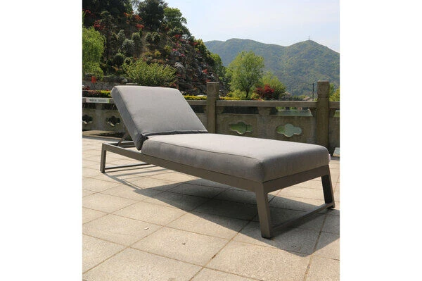 OUTFLEXX Allure Sonnenliege, Flanelle, Alu/Sunbrella, 211 X 74 X 44,5 Cm, Verstellbare Kopfstütze – Bild 13