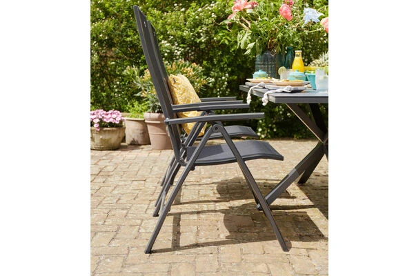 HARTMAN Sondermodell Xanadu / Aruba Sitzgruppe, Xerix/anthrazit, Alu/Glaskeramik, 8 Multipos, 220/280x100cm â Bild 10