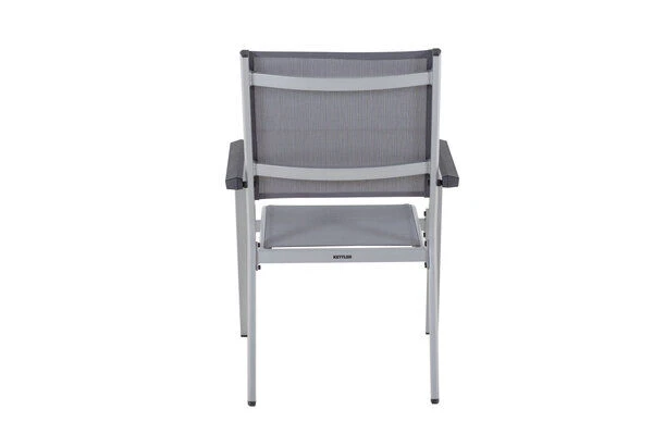 KETTLER Friends Esstischgarnitur, Silber, Alu/Textilene, Tisch 180/240 X 100 Cm, 8 Stapelsessel – Bild 12