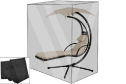 OUTFLEXX Premium Abdeckhaube Für Leco Schwingliege, Schwarz, Wasserbeständig, 187 X 82 X 212 Cm