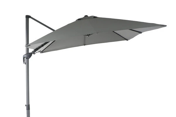 OUTFLEXX Ampelschirm, Anthrazit, Pulverbesch. Aluminium, 300x300 Cm, Inkl. Plattenständer, Twist-Funktion