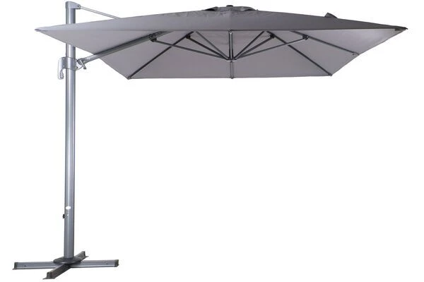 OUTFLEXX Ampelschirm, Anthrazit, Pulverbesch. Aluminium, 400x300cm, Inkl. Plattenständer