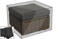 OUTFLEXX Premium Abdeckhaube, Für TheBox Hocker 18362-4, Schwarz, 73x73x43 Cm, Wasserbeständig