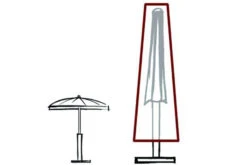 GARVIDA Schutzhülle Für Sonnenschirme Ø 250 - 400 Cm, Braun, Polyestergewebe, 212 X 57/18 Cm, Mit Zugband