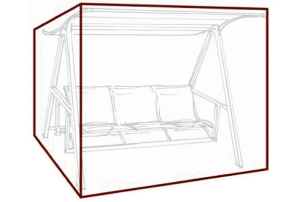 GARVIDA Schutzhülle Für Hollywoodschaukeln, Braun, Polyestergewebe, 215 X 155 X 180 Cm, Mit Zugband