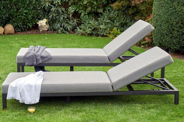 HARTMAN Eva Loungeliege, Flanelle, Sunbrella, 195 X 70 X 31 Cm, RĂĽckenlehne Verstellbar