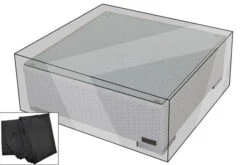 OUTFLEXX Premium Abdeckhaube Passend Z.B. Für Hocker, Schwarz, 72x72x38 Cm, Wasserbeständig