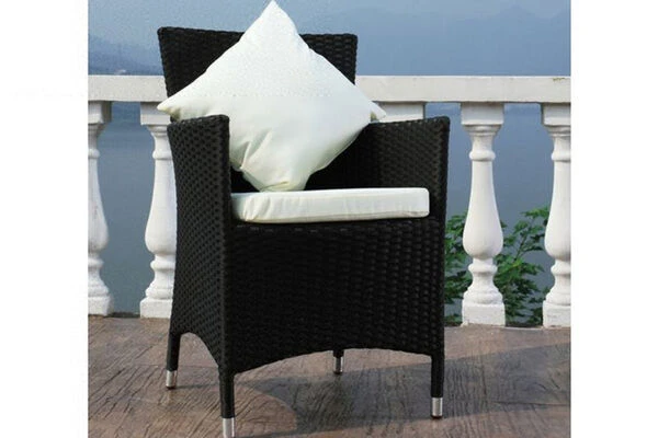 OUTFLEXX 2er Set Sessel, Schwarz, Polyrattan Inkl. Kissen Und Polster – Bild 7