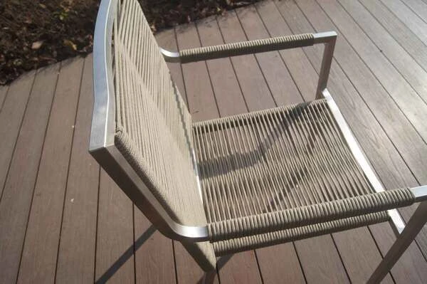 OUTFLEXX Stapelsessel, Grau, Edelstahl / Rope, 63x57x91 Cm – Bild 4