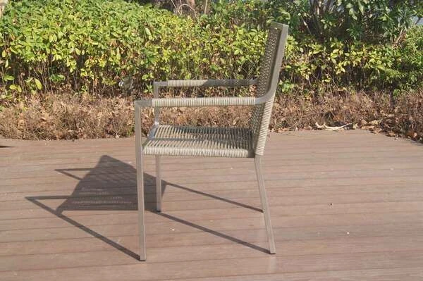 OUTFLEXX Stapelsessel, Grau, Edelstahl / Rope, 63x57x91 Cm – Bild 7