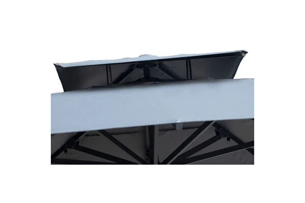 OUTFLEXX Ampelschirm, Anthrazit, Aluminium/Polyester, 300x400cm, Rechteckig – Bild 7