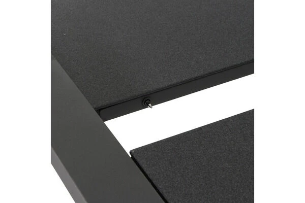 SIENA GARDEN Savona/Kingston Esstischgarnitur, Matt Graphit/grau/slate Look, Alu/Teak/Keramik/Texfabric, Tisch 220/340x108 Cm, 10 Stapelsessel – Bild 12