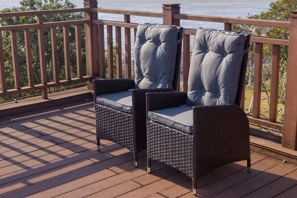 OUTFLEXX 2er Set Dining Sessel, Braun, Polyrattan, Je 55 X 65 X 112 Cm, Rücken Stufenlos Verstellbar – Bild 2