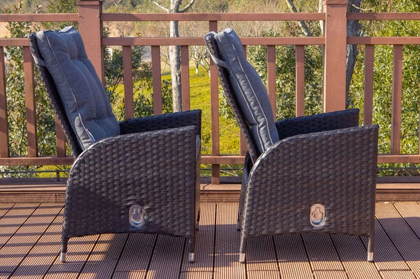 OUTFLEXX 2er Set Dining Sessel, Braun, Polyrattan, Je 55 X 65 X 112 Cm, Rücken Stufenlos Verstellbar – Bild 4