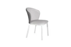 OUTFLEXX® Dining Sessel, Weiß/grau, Alu/Sling-Textilene, 58x58x82 cm