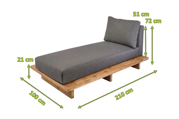 OUTFLEXX Premium Abdeckhaube Für Liegen, Schwarz, Z.B. 21682, 212 X 102 X 70 Cm, Wasserbeständig, Integriertes Zugband – Bild 5