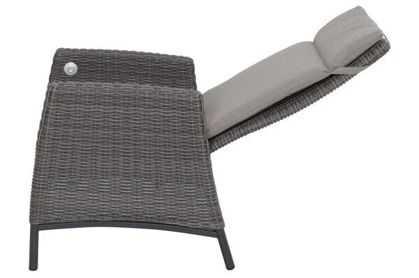 SIENA GARDEN Tirana/Amira Dining Set, Anthrazit/grau, Alu/Gardino®-Geflecht/Keramik, 205-265 X 103 X 76 Cm, Inkl. 8 Diningsessel, Verstellbar – Bild 7