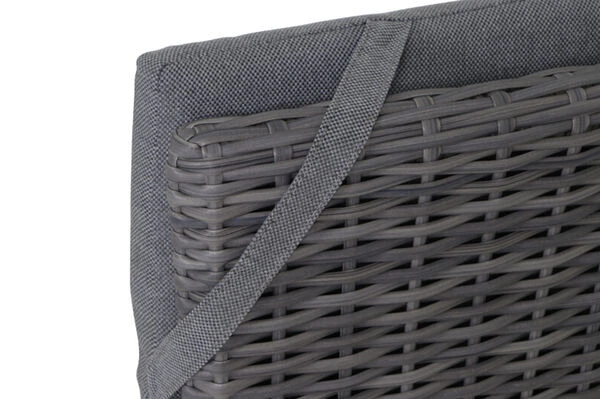 SIENA GARDEN Tirana/Solea Dining Set, Anthrazit/blau, Keramik/Gardino®-Geflecht/Alu, 205-265 X 103 X 76 Cm, Inkl. 6 Diningsessel, Stufenlos Verstellbar – Bild 10