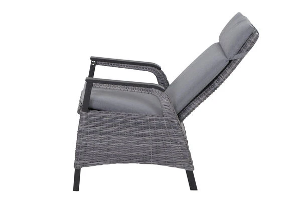 SIENA GARDEN Tirana/Solea Dining Set, Anthrazit/blau, Keramik/Gardino®-Geflecht/Alu, 205-265 X 103 X 76 Cm, Inkl. 6 Diningsessel, Stufenlos Verstellbar – Bild 12