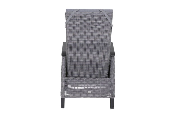 SIENA GARDEN Tirana/Solea Dining Set, Anthrazit/blau, Keramik/Gardino®-Geflecht/Alu, 205-265 X 103 X 76 Cm, Inkl. 6 Diningsessel, Stufenlos Verstellbar – Bild 7