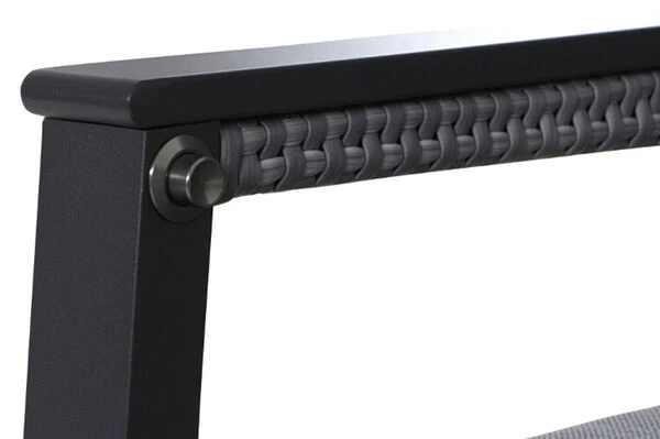 SIENA GARDEN Tirana/Solea Dining Set, Anthrazit/blau, Keramik/Gardino®-Geflecht/Alu, 205-265 X 103 X 76 Cm, Inkl. 6 Diningsessel, Stufenlos Verstellbar – Bild 9