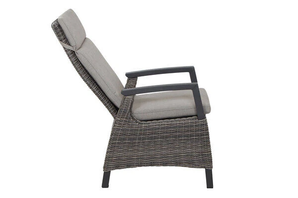 SIENA GARDEN Messina/Corido Dining Set, Anthrazit/grau, Alu/Gardino®-Geflecht/Keramik, Ca. 200-260 X 100 Cm, Inkl. 4 Diningsessel – Bild 11