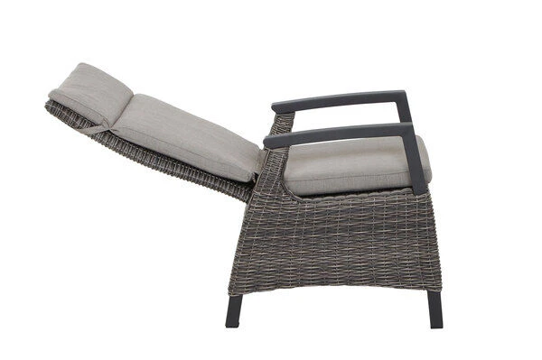 SIENA GARDEN Messina/Corido Dining Set, Anthrazit/grau, Alu/Gardino®-Geflecht/Keramik, Ca. 200-260 X 100 Cm, Inkl. 4 Diningsessel – Bild 13