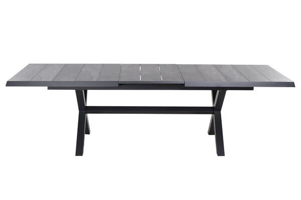 SIENA GARDEN Messina/Corido Dining Set, Anthrazit/grau, Alu/Gardino®-Geflecht/Keramik, Ca. 200-260 X 100 Cm, Inkl. 4 Diningsessel – Bild 16