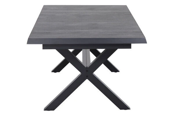 SIENA GARDEN Messina/Corido Dining Set, Anthrazit/grau, Alu/Gardino®-Geflecht/Keramik, Ca. 200-260 X 100 Cm, Inkl. 4 Diningsessel – Bild 17