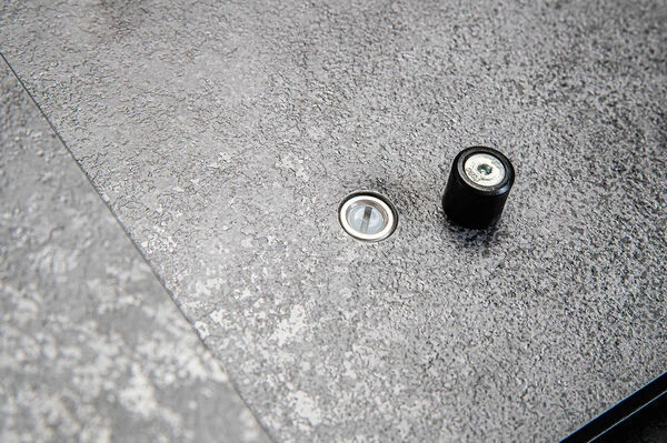 KETTLER Cubic/Basic Plus Padded Esstischgarnitur, Anthrazit, Alu/HPL/Textilene, 140/210x70 Cm, 8 Multipos â Bild 4