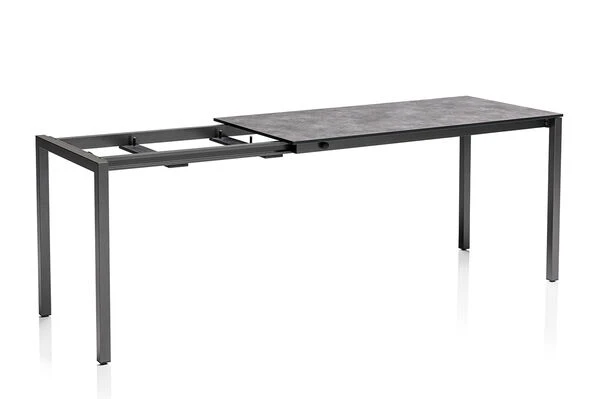 KETTLER Cubic/Basic Plus Padded Esstischgarnitur, Anthrazit, Alu/HPL/Textilene, 140/210x70 Cm, 8 Multipos â Bild 7