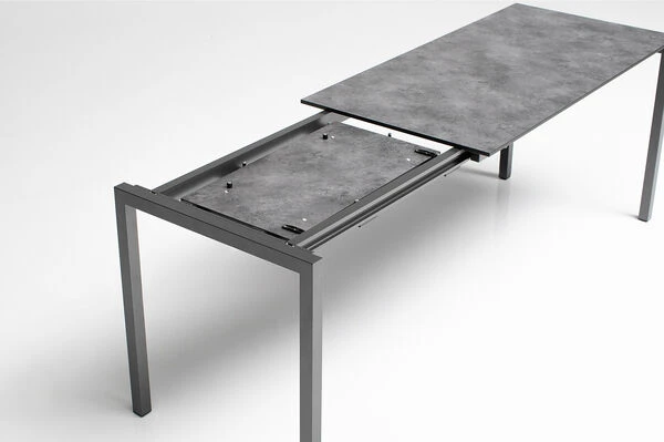 KETTLER Cubic/Basic Plus Padded Esstischgarnitur, Anthrazit, Alu/HPL/Textilene, 140/210x70 Cm, 8 Multipos â Bild 8