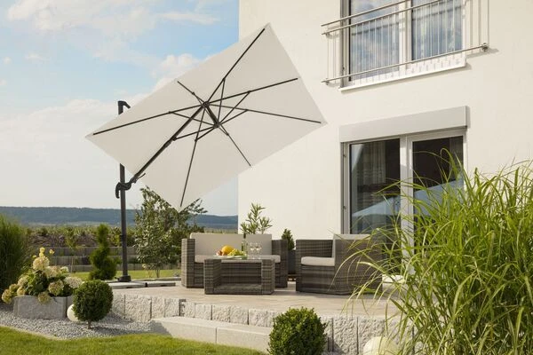 Schneider® SCHNEIDER Rhodos Eco Twist Ampelschirm, Natur, Quadratisch, 270 X 270 Cm – Bild 2