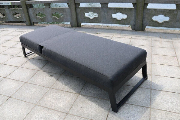 OUTFLEXX Allure Sonnenliege, Sooty, Alu/Sunbrella, 211 X 74 X 44,5 Cm, Verstellbare Kopfstütze – Bild 2