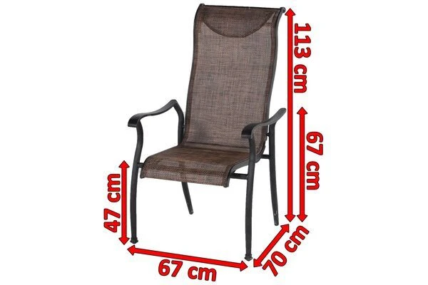 HARTMAN Palermo Stapelsessel, Bronze, Alu-Guss/Textilene – Bild 3