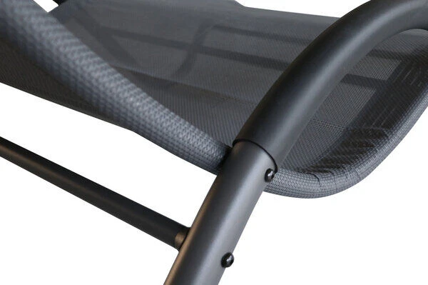 OUTFLEXX Doppelliege, Anthrazit, Polyester/Stahl Pulverbeschichtet, 205x138x34cm, Inkl. Nackenkissen, Rollbar – Bild 6