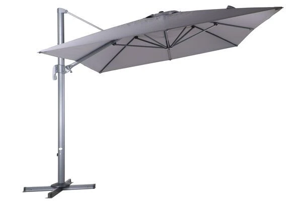 OUTFLEXX Ampelschirm, Anthrazit, Pulverbesch. Aluminium, 400x300cm, Inkl. Plattenständer – Bild 3