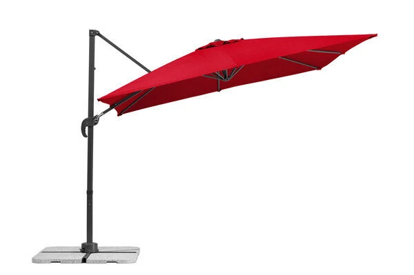 Schneider® SCHNEIDER Rhodos Junior Ampelschirm, Rot, 270x270 Cm, Quadratisch – Bild 3