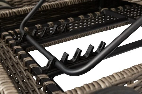 OUTFLEXX Rollliege, Grau, Polyrattan, 200x70x27,5cm, Rückenlehne 5-fach Verstellbar – Bild 4