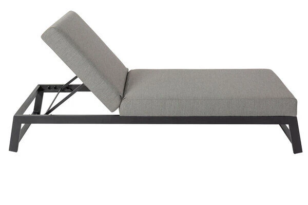 OUTFLEXX Allure Sonnenliege, Flanelle, Alu/Sunbrella, 211 X 74 X 44,5 Cm, Verstellbare Kopfstütze – Bild 4