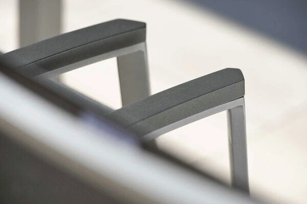 STERN New Top Stapelsessel, Graphit/silbergrau, Aluminium/Textil, 65x57x89 Cm, Pulverbeschichtet, Stapelbar – Bild 4