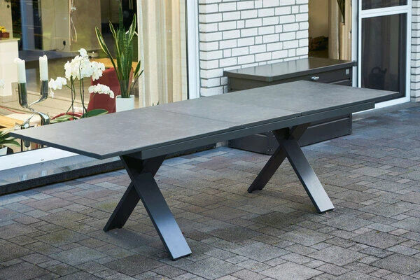 HARTMAN Sondermodell Xanadu/Da Vinci Sitzgruppe, Xerix/anthrazit, Alu/Glaskeramik, 6 Multipos, 220/280x100cm – Bild 5