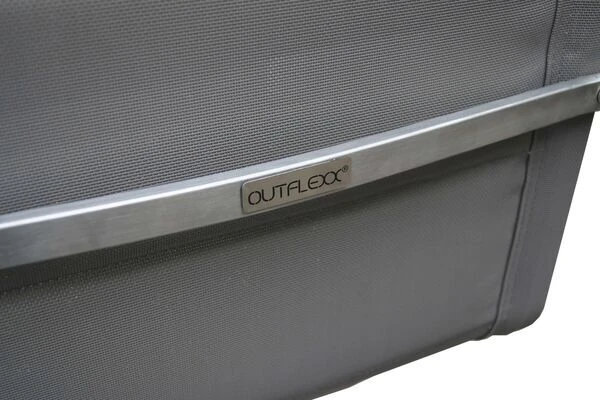 OUTFLEXX Set, Taupe, 180/240 X 100 Cm, Edelstahl/Teak, Ausziehtisch, 4 Stühle Padded, 2 Multipositionssessel – Bild 8