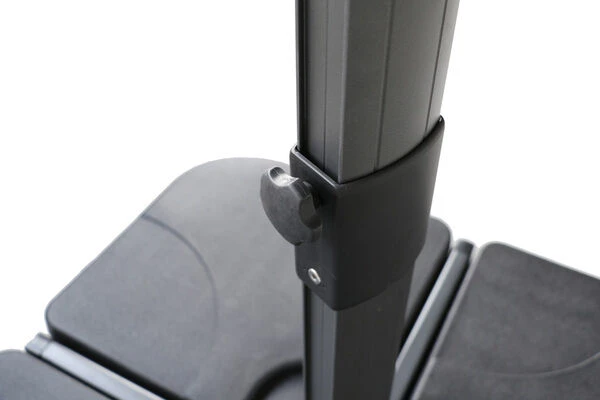 OUTFLEXX Ampelschirm, Anthrazit, Pulverbesch. Aluminium, 300x300 Cm, Inkl. Plattenständer, Twist-Funktion – Bild 9